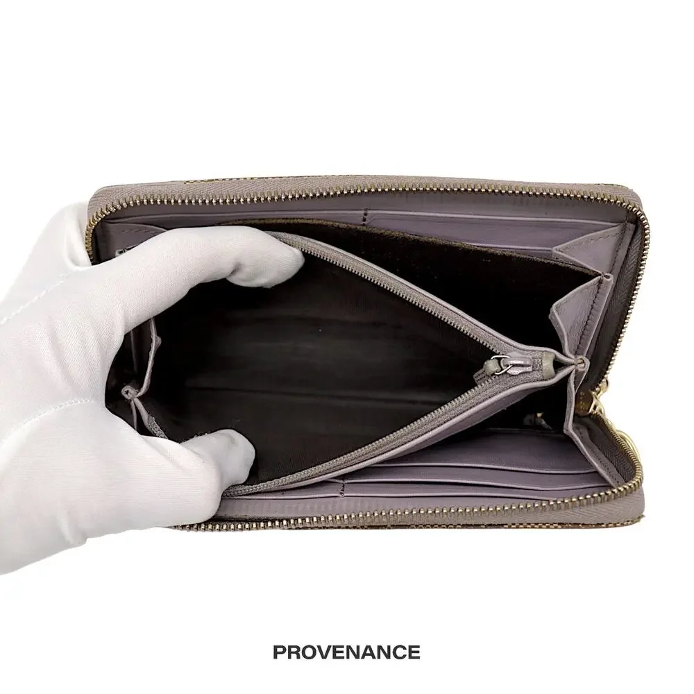 🔴 Gucci Horsebit Heart Zip Long Wallet  - GG Canvas Lavender - Picture 7 of 9